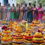 P V Sindhu Bathukamma celebration